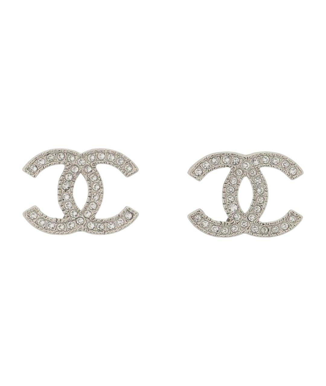 CHANEL Серебряные металлические серьги, фото 1