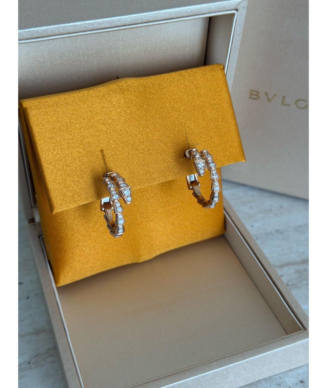 BVLGARI Золотые серьги из розового золота, фото 2