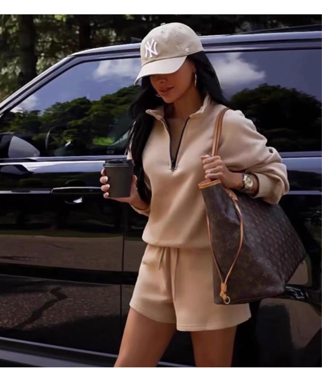 LOUIS VUITTON Коричневая сумка тоут из канвы, фото 6