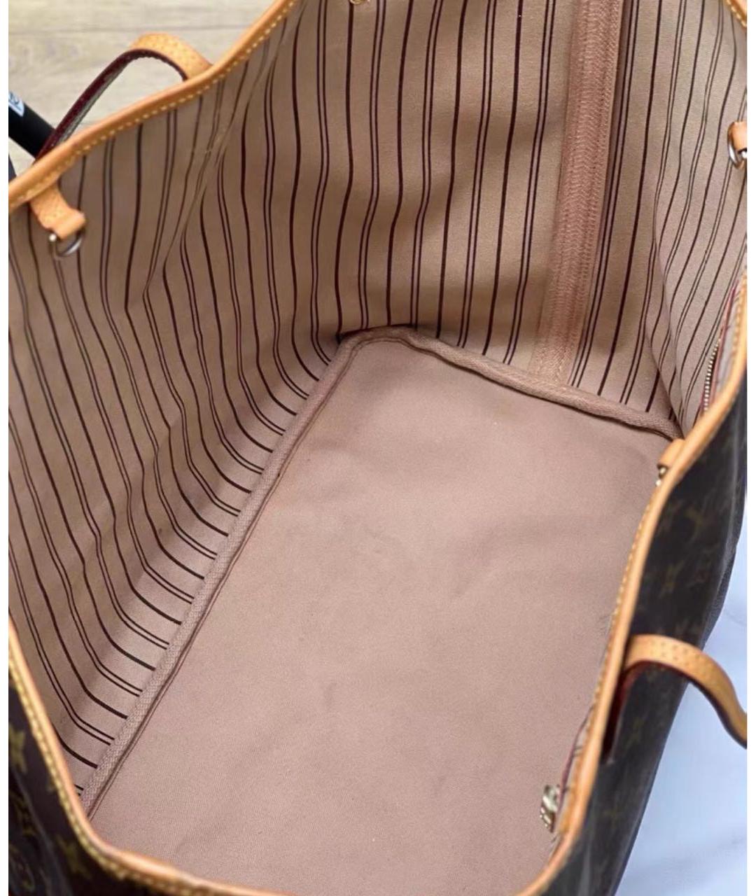 LOUIS VUITTON Коричневая сумка тоут из канвы, фото 5