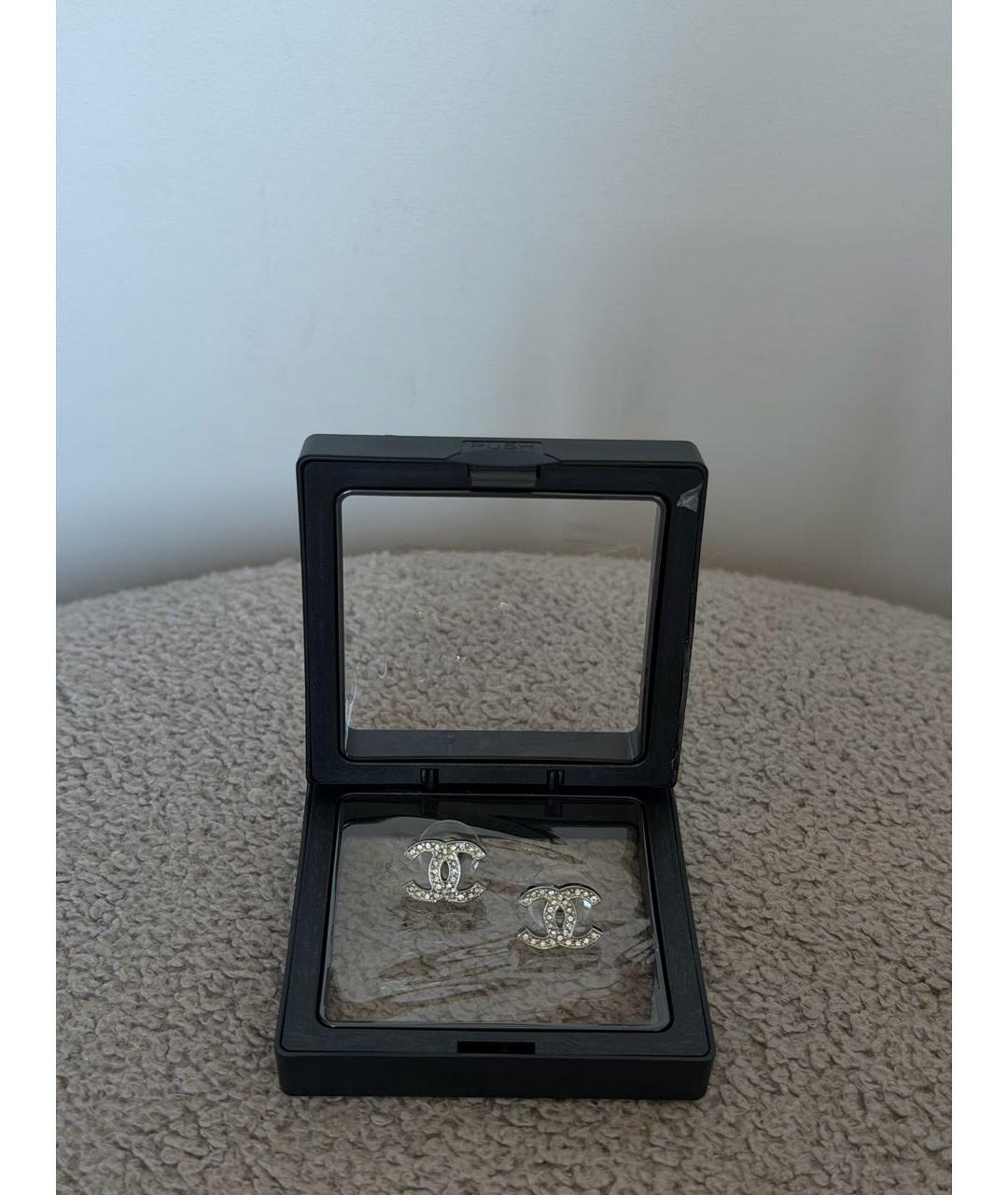 CHANEL Серебряные металлические серьги, фото 3