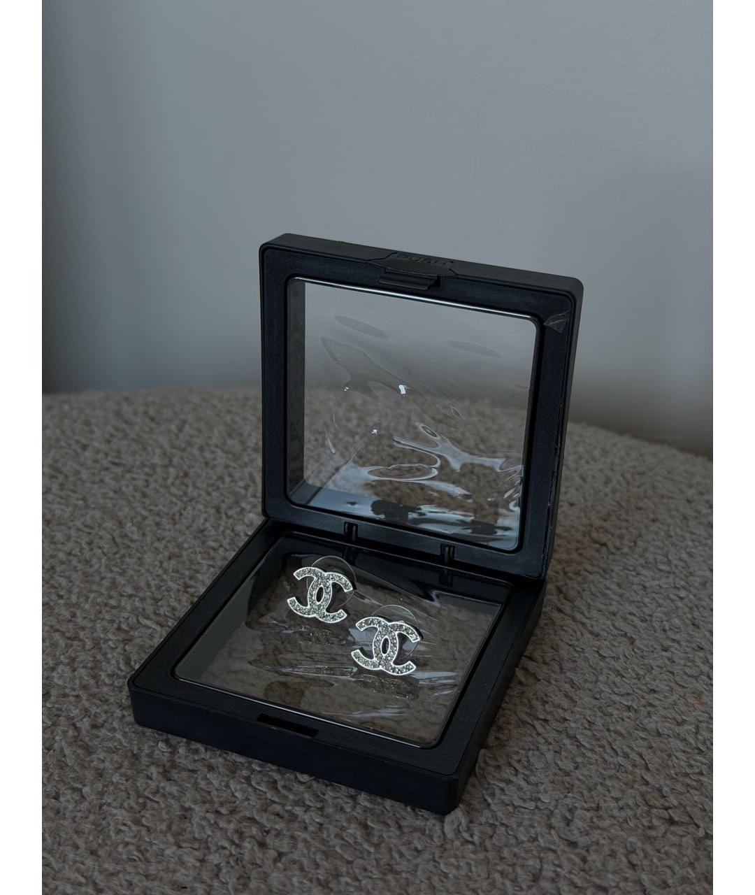 CHANEL Серебряные металлические серьги, фото 4
