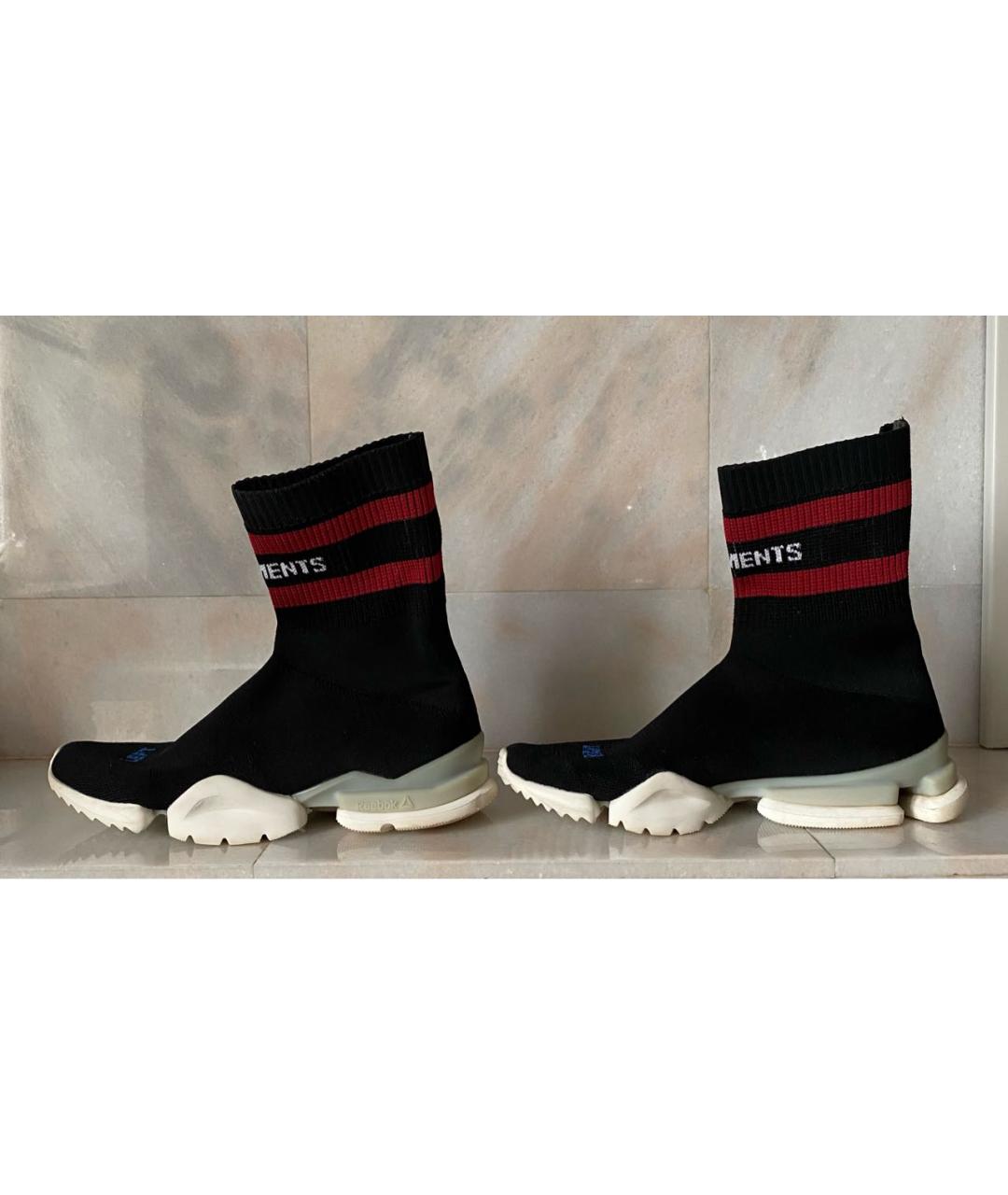 VETEMENTS Черные текстильные кеды, фото 8