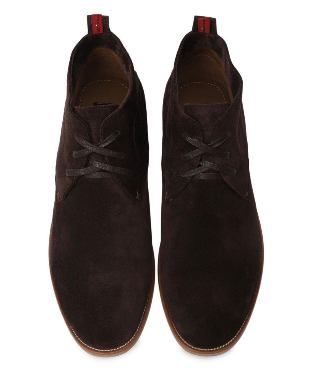 KITON Коричневые замшевые высокие ботинки, фото 3