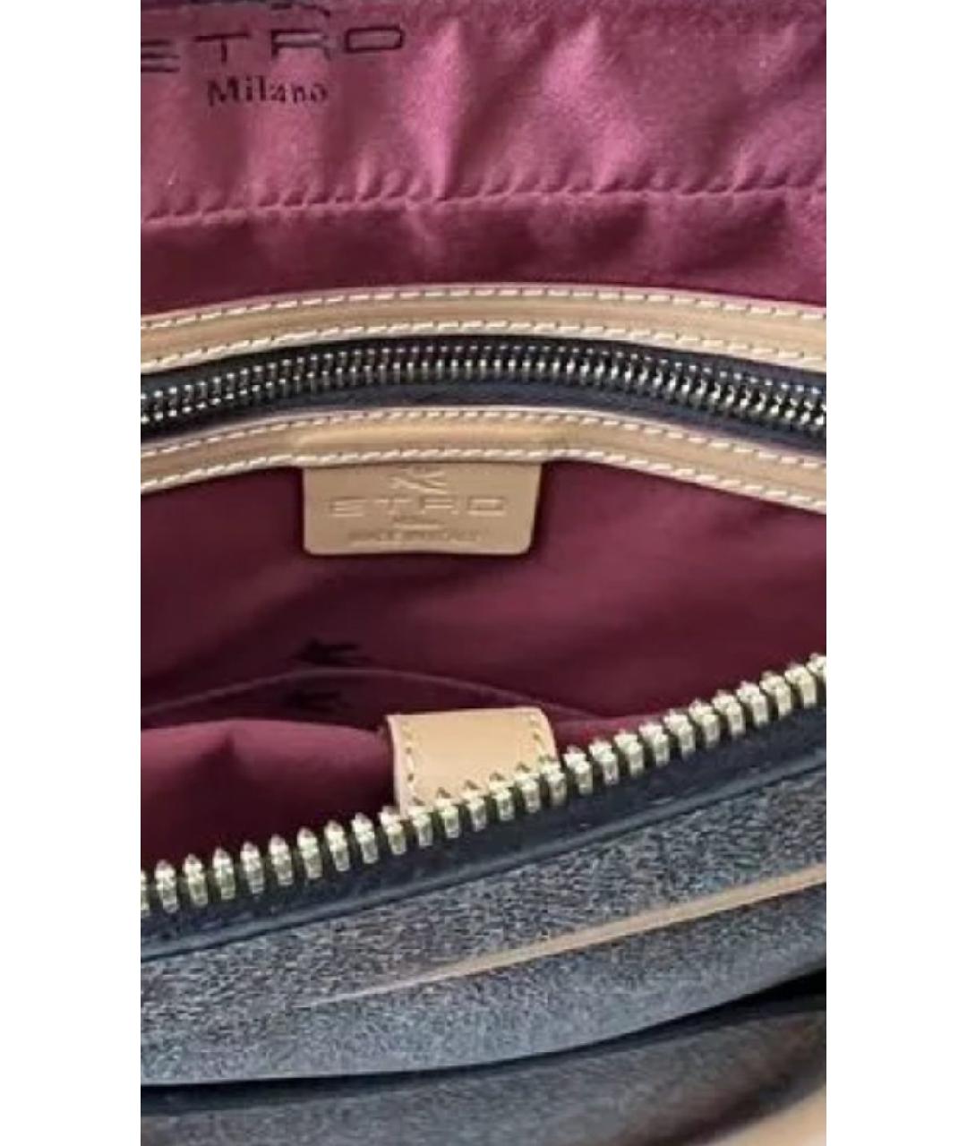 ETRO Коричневый портфель из канвы, фото 7