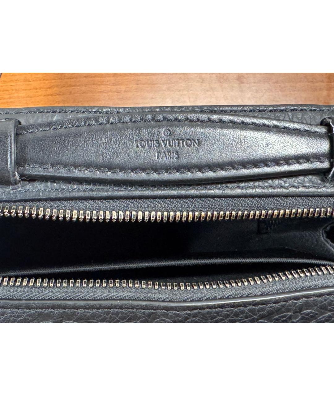 LOUIS VUITTON Черная кожаная сумка на плечо, фото 5