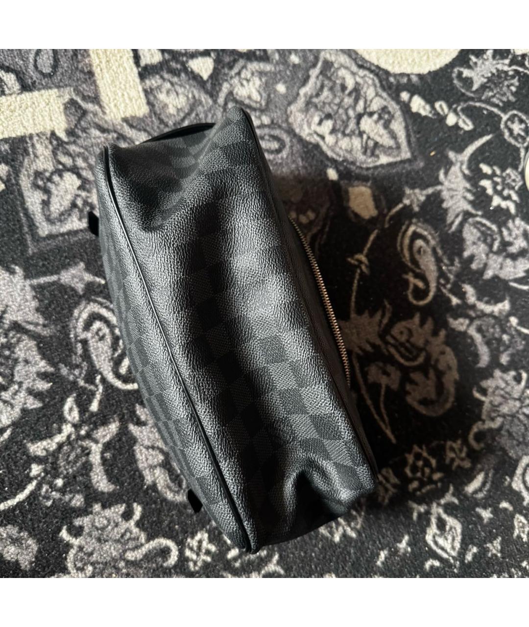 LOUIS VUITTON Черная косметичка из канвы, фото 2
