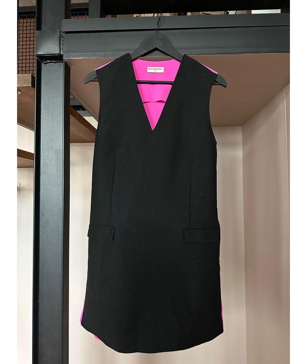 BALENCIAGA Фуксия хлопковое коктейльное платье, фото 5
