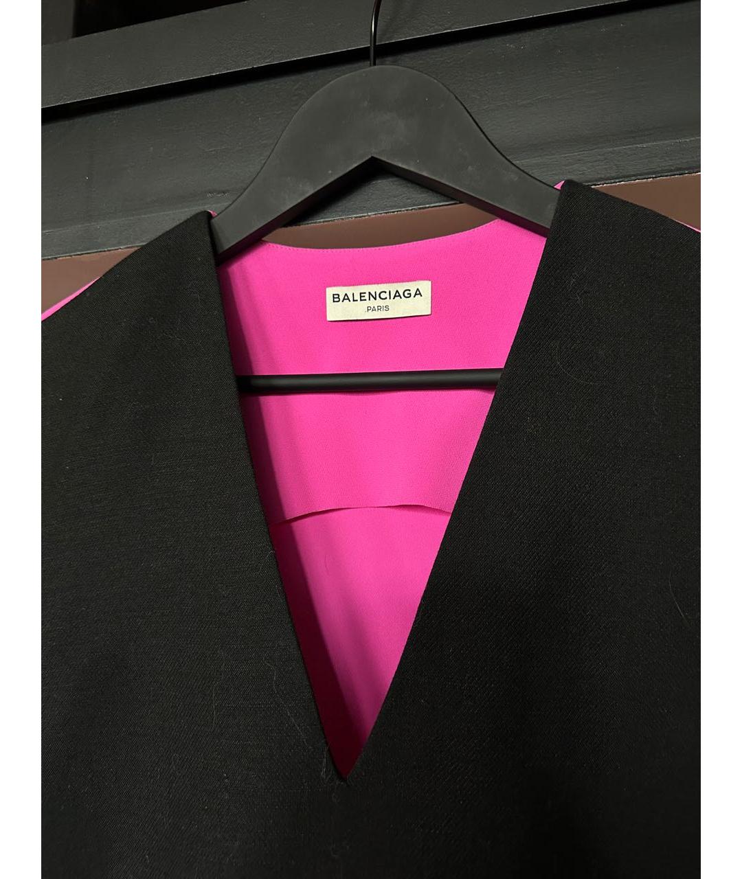 BALENCIAGA Фуксия хлопковое коктейльное платье, фото 2