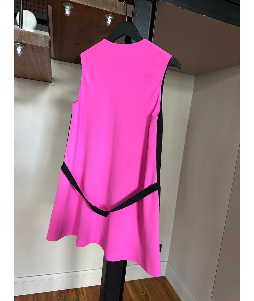 BALENCIAGA Фуксия хлопковое коктейльное платье, фото 3
