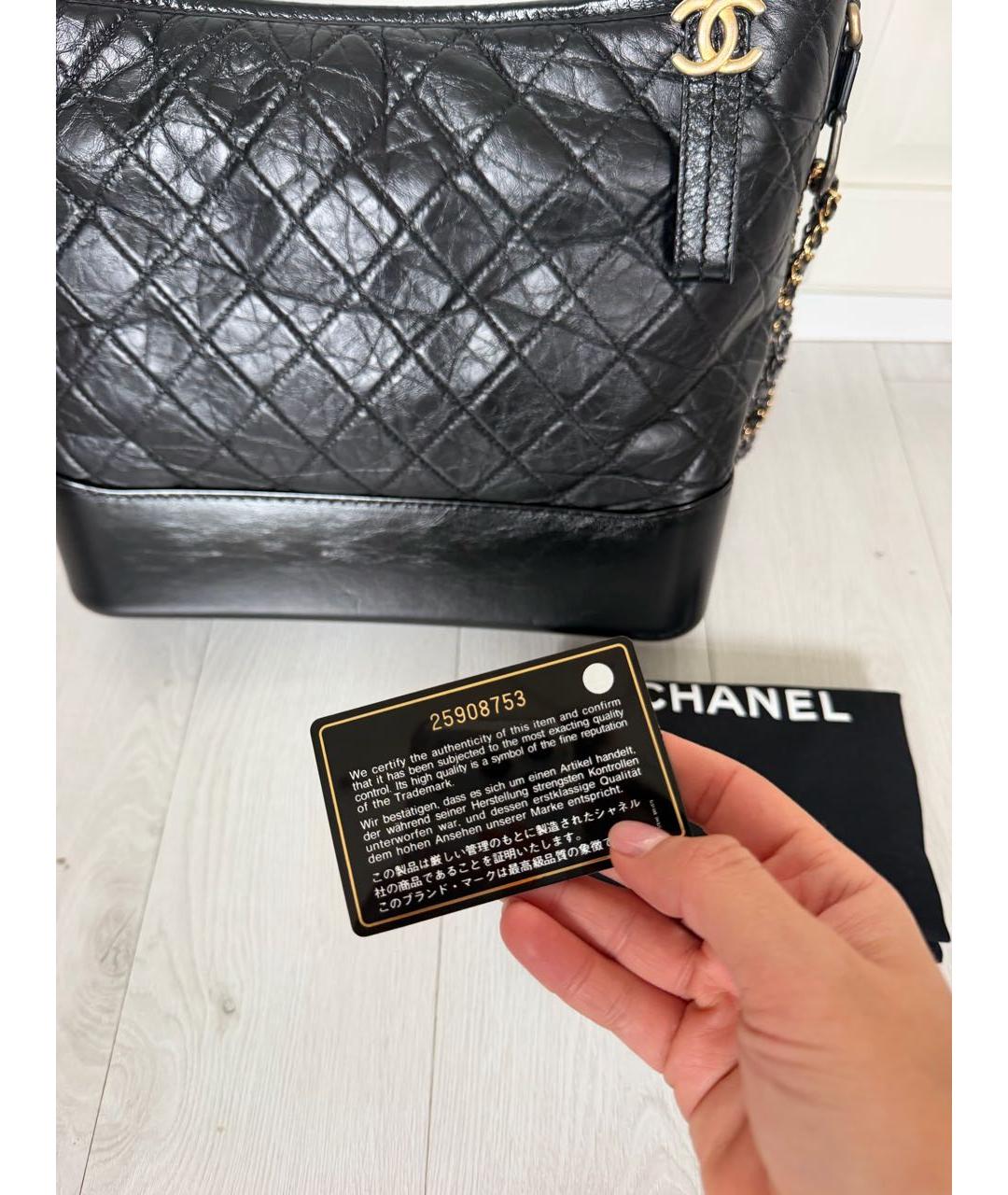 CHANEL Черная кожаная сумка через плечо, фото 3