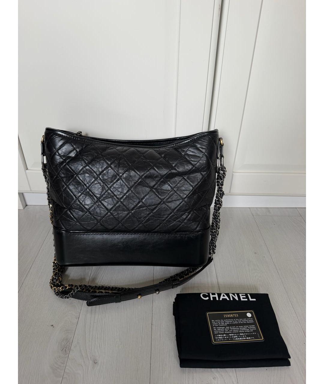 CHANEL Черная кожаная сумка через плечо, фото 4