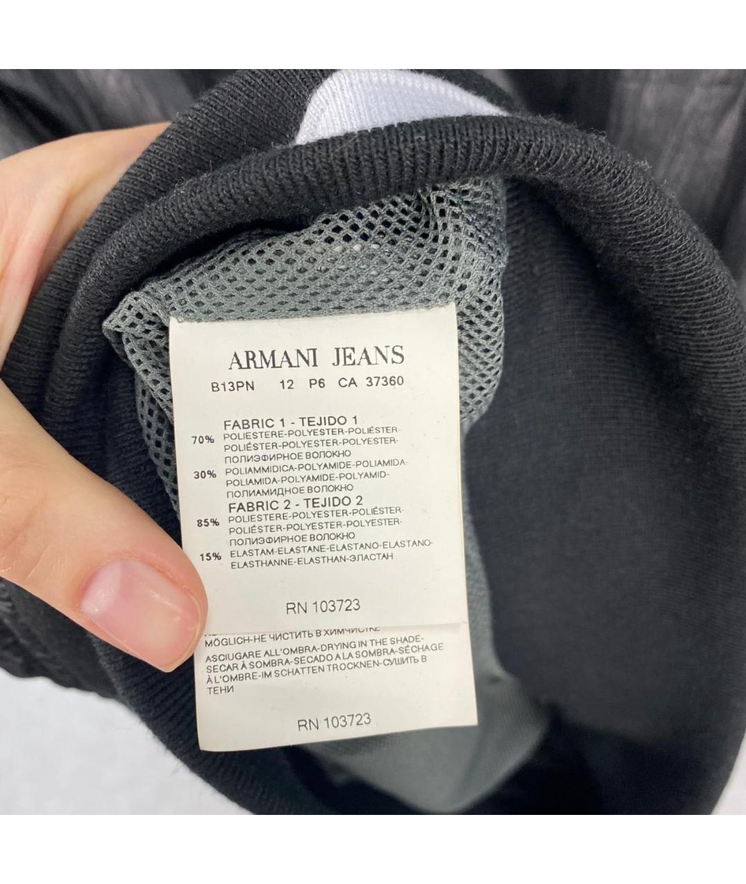 ARMANI JEANS Черная полиэстеровая куртка, фото 7