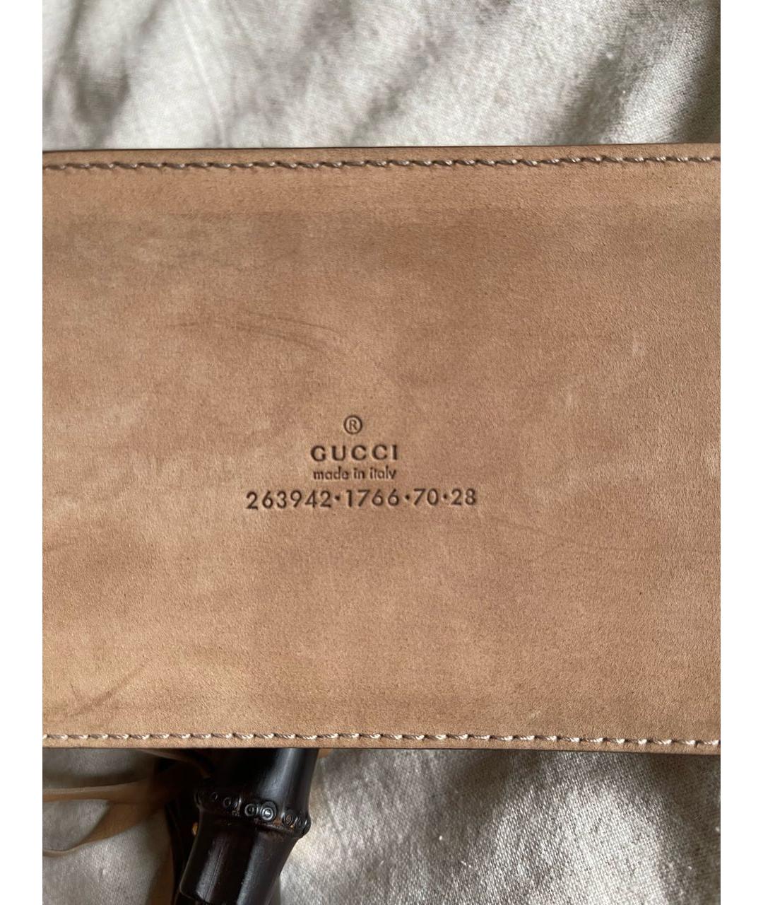 GUCCI Бежевый кожаный ремень, фото 3