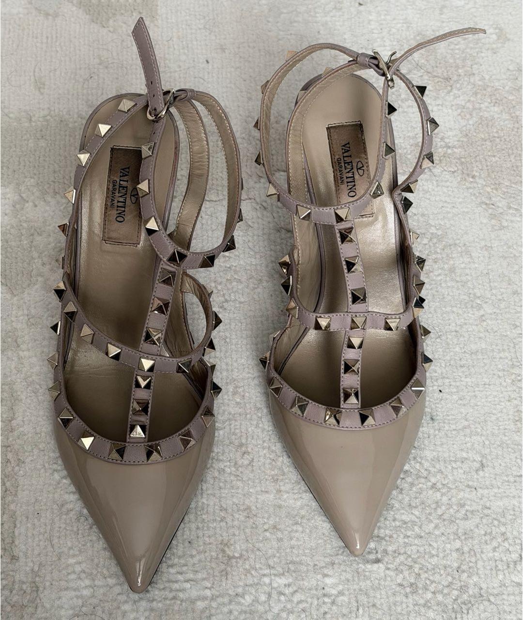 VALENTINO Бежевые туфли из лакированной кожи, фото 2