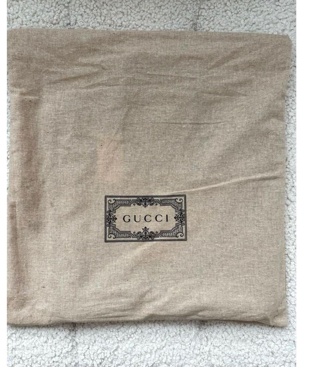 GUCCI Синяя хлопковая сумка с короткими ручками, фото 4