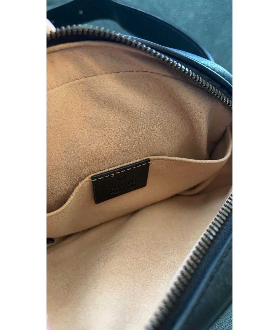 GUCCI Черная кожаная поясная сумка, фото 4