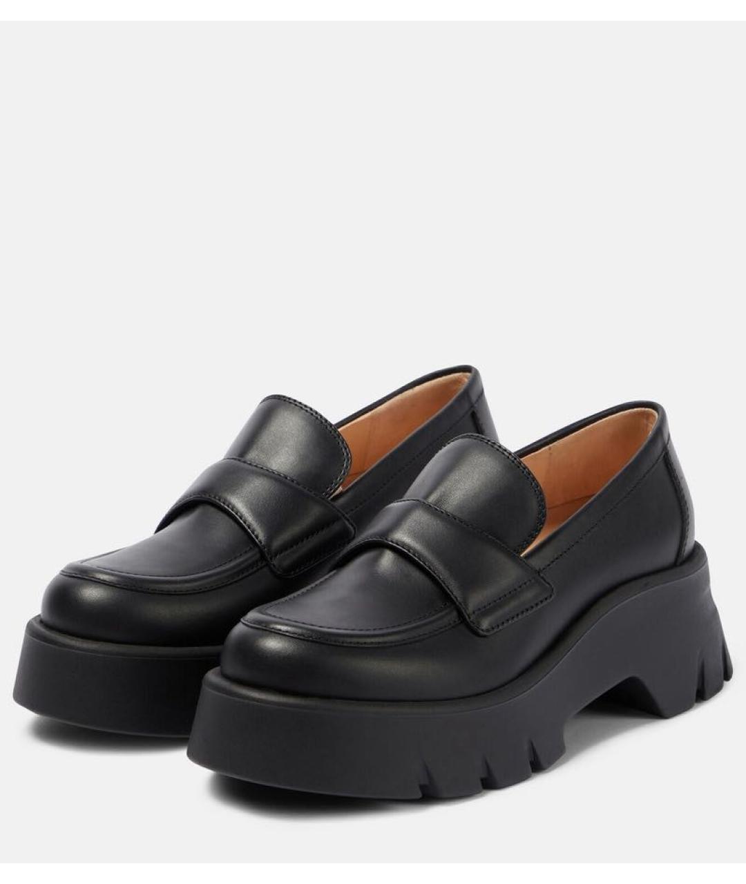 GIANVITO ROSSI Черные кожаные брогги и оксфорды, фото 4
