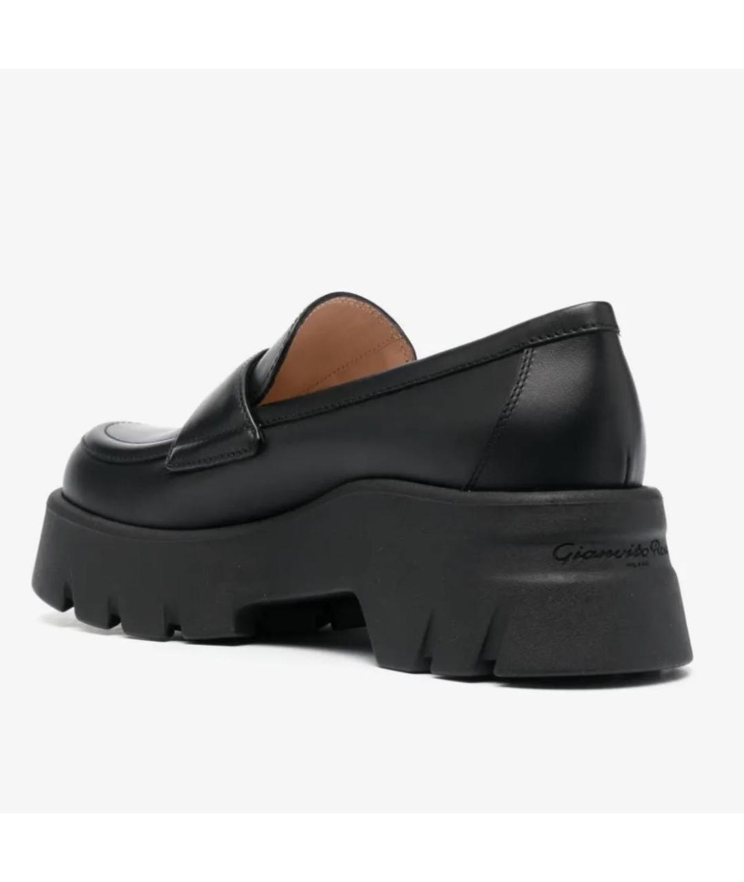 GIANVITO ROSSI Черные кожаные брогги и оксфорды, фото 2