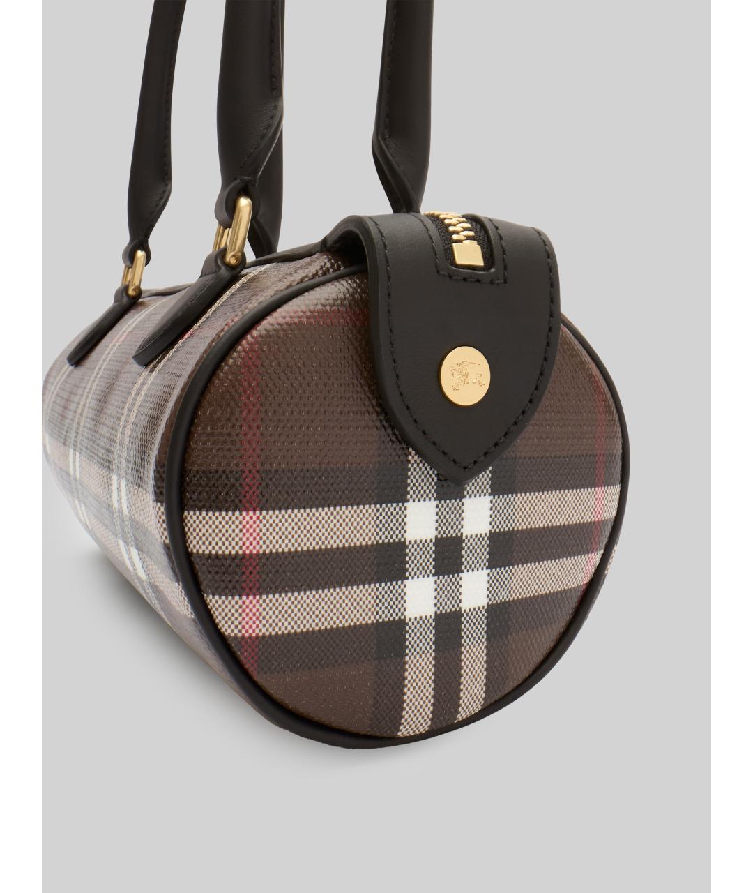 BURBERRY Коричневая хлопковая сумка через плечо, фото 4