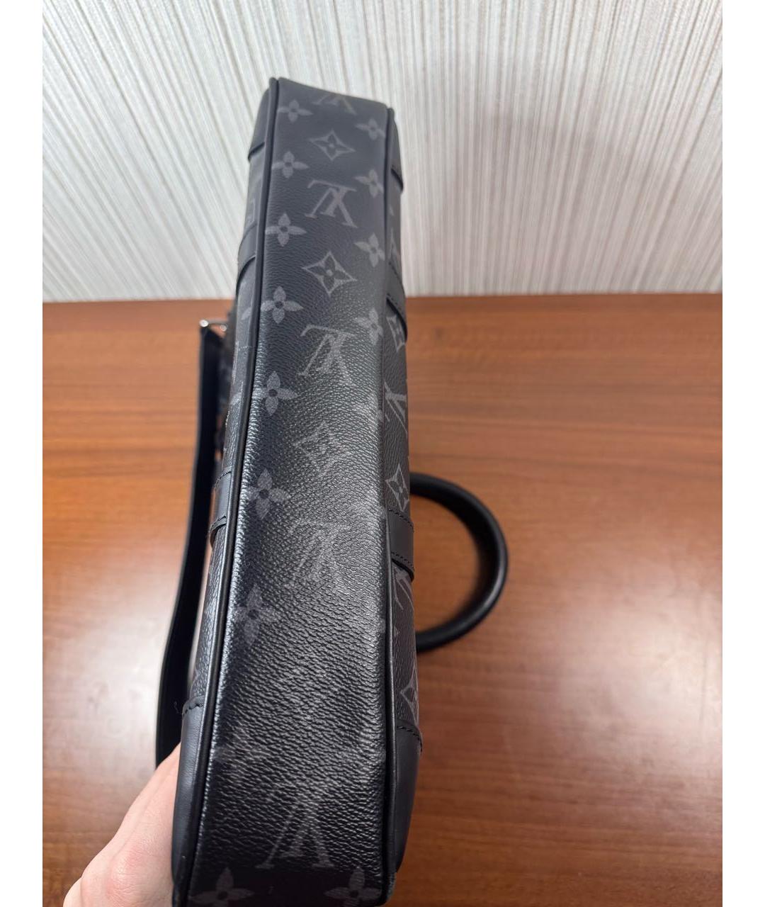 LOUIS VUITTON Черный портфель из канвы, фото 4