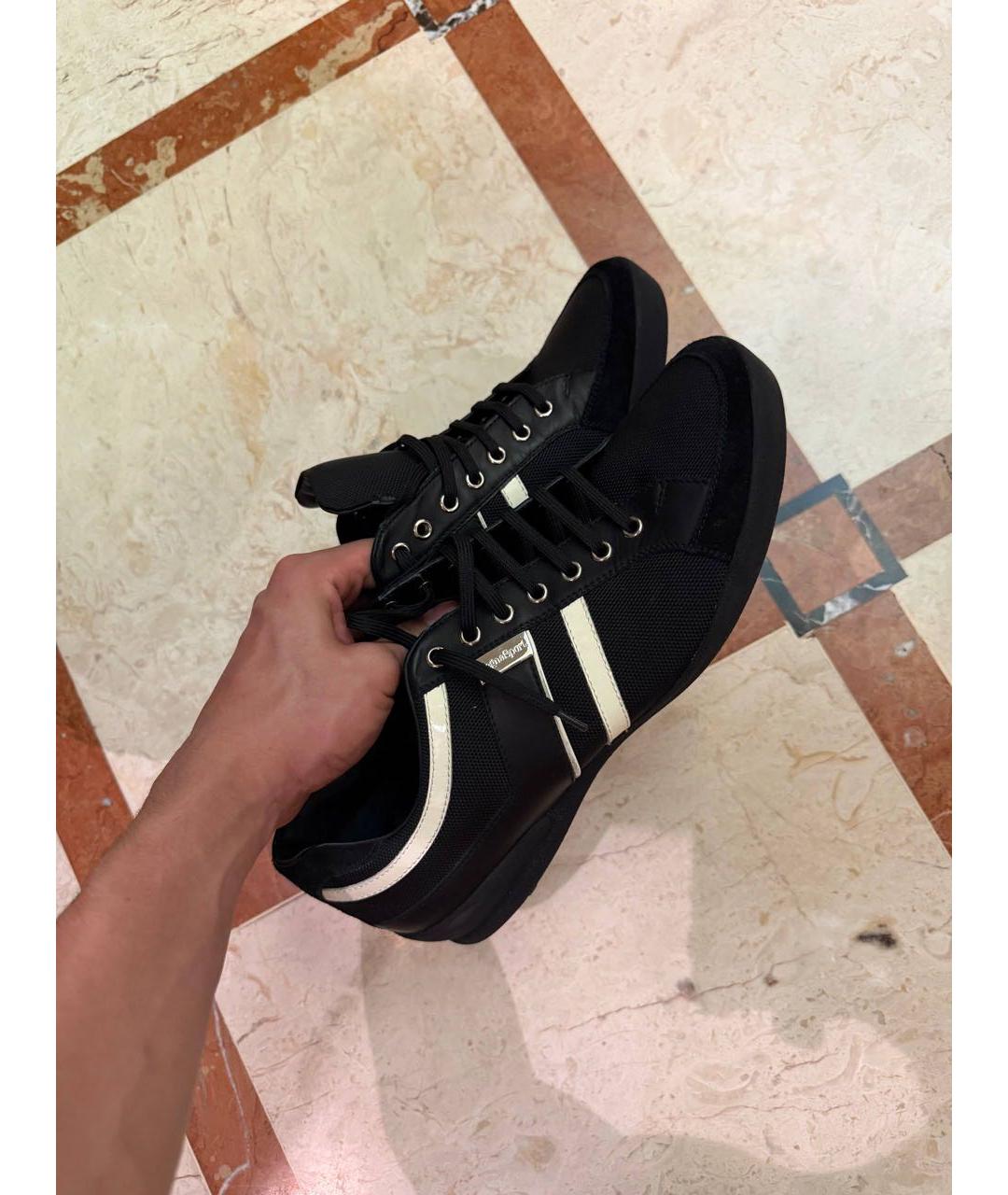 ERMENEGILDO ZEGNA XXX Черные замшевые низкие кроссовки / кеды, фото 4