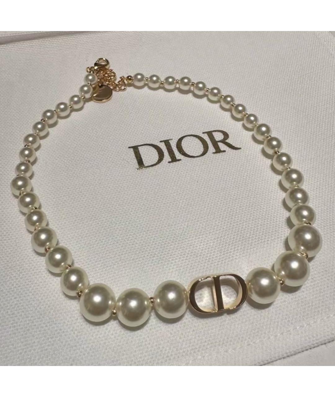 CHRISTIAN DIOR Белое жемчужное колье, фото 3