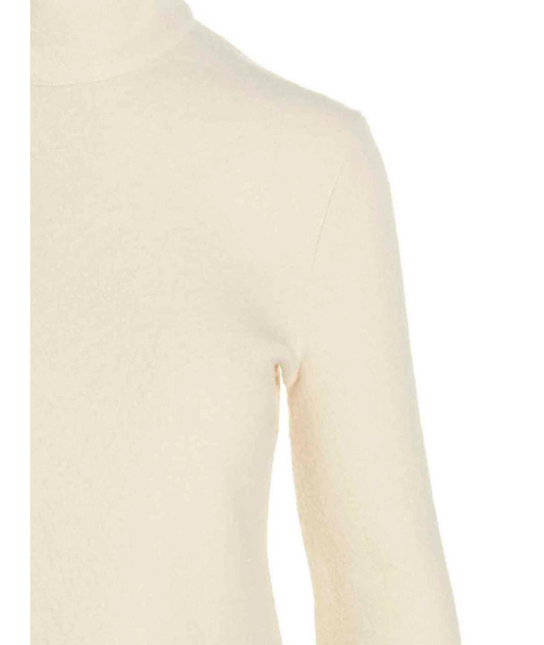 JIL SANDER Белая шерстяная водолазка, фото 3