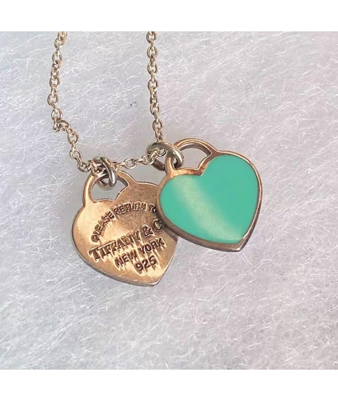 TIFFANY&CO Бирюзовая серебряная подвеска, фото 3