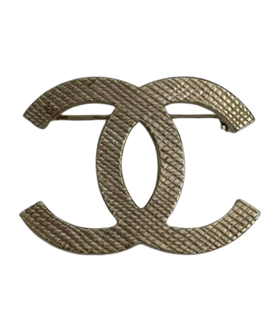CHANEL Золотая металлическая булавка / брошь, фото 1