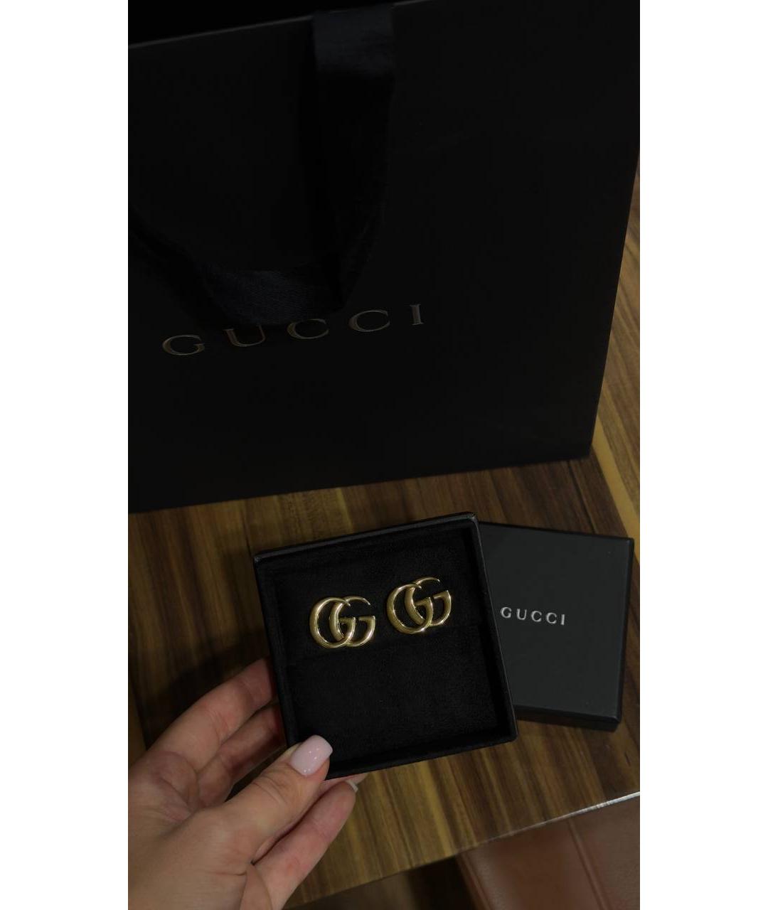 GUCCI Золотые металлические серьги, фото 5