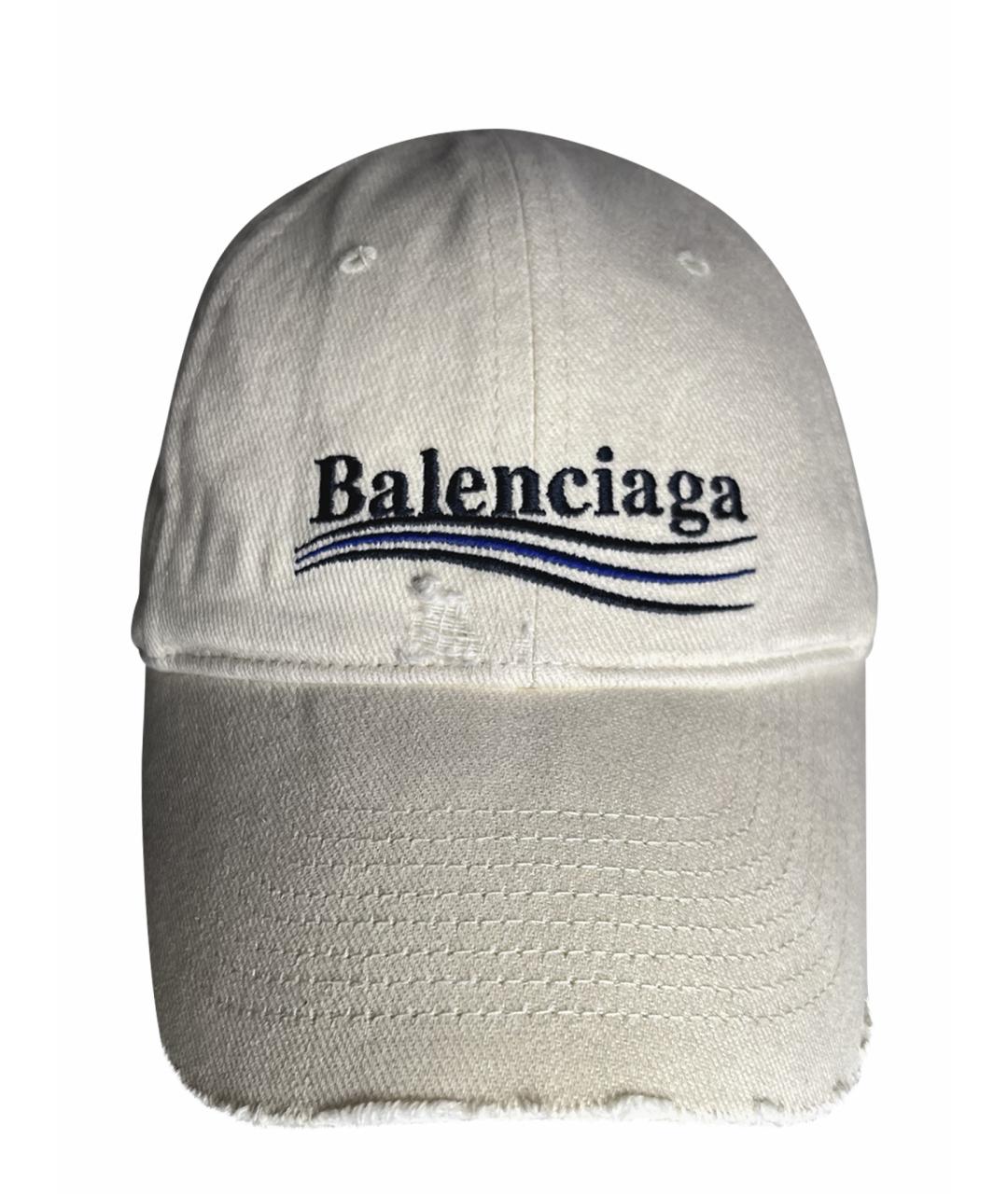 BALENCIAGA Бежевая хлопковая кепка/бейсболка, фото 1