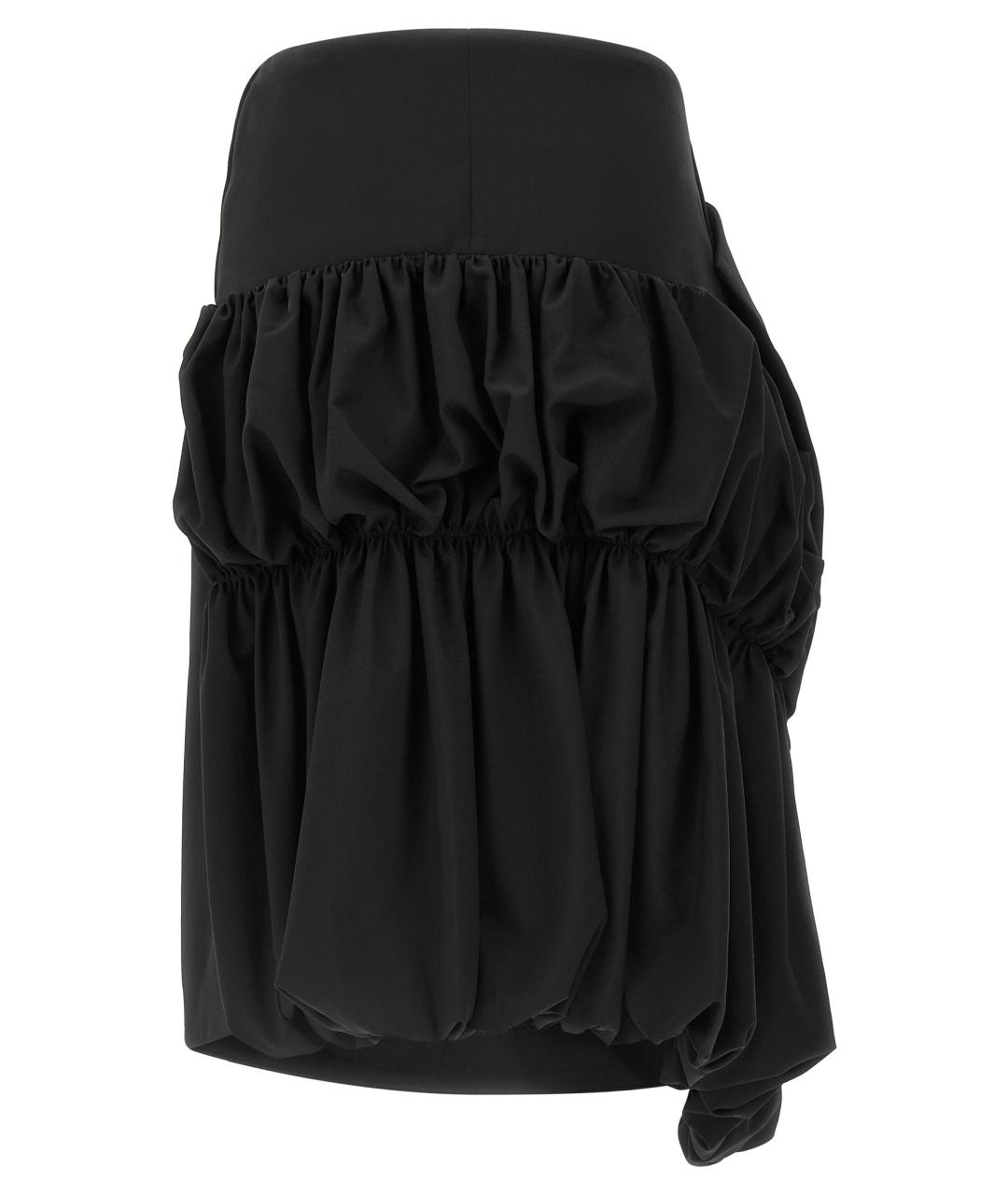 COMME DES GARÇONS Черная шерстяная юбка миди, фото 2