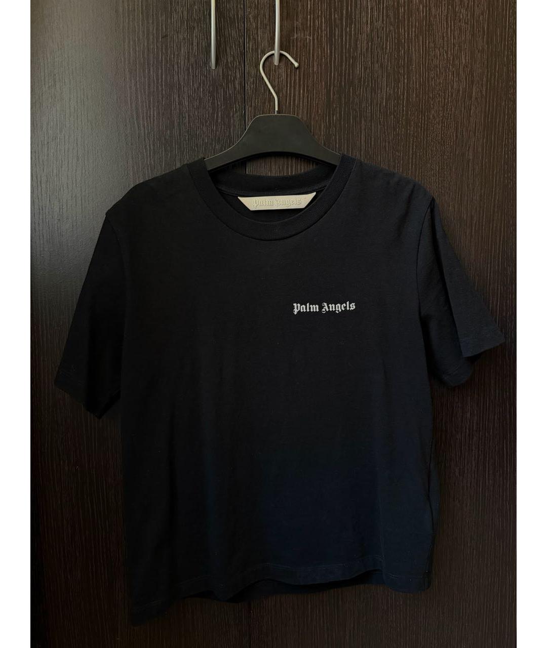 PALM ANGELS Черная хлопковая футболка, фото 6