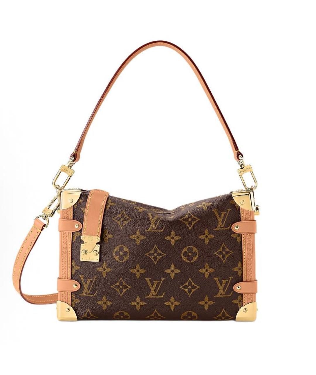 LOUIS VUITTON Коричневая сумка с короткими ручками из канвы, фото 5