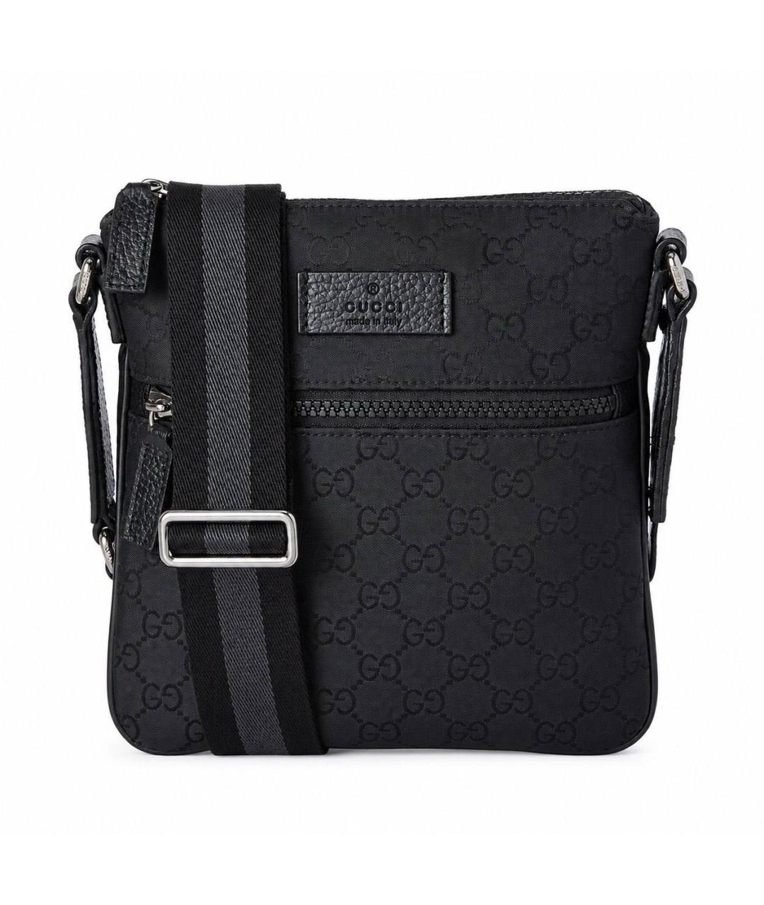 GUCCI Черная тканевая сумка на плечо, фото 1