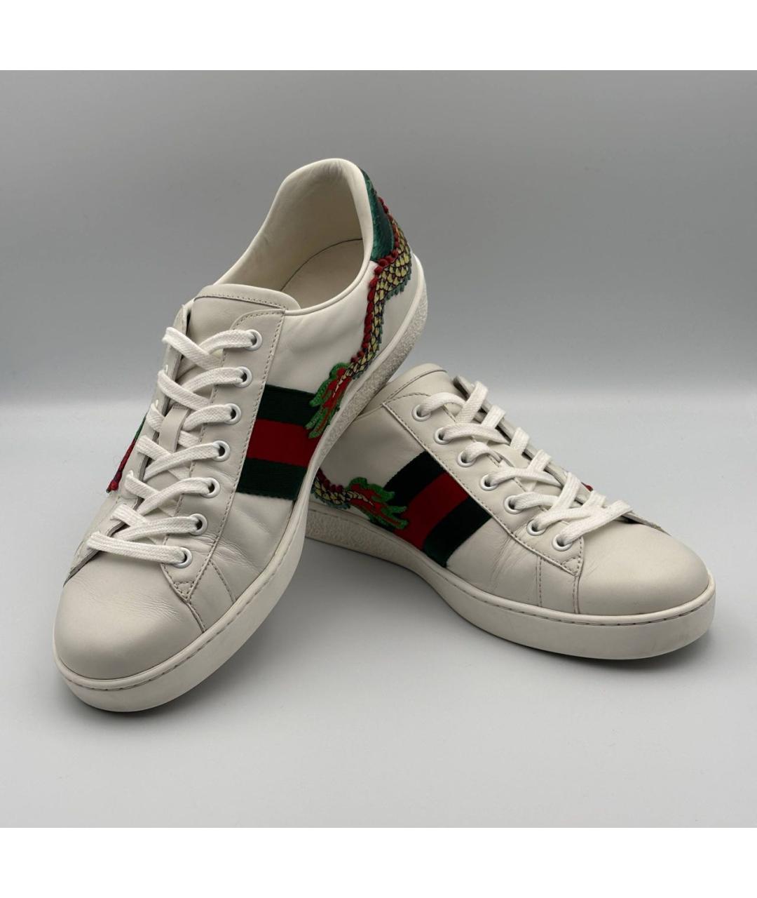 GUCCI Мульти кожаные низкие кроссовки / кеды, фото 4
