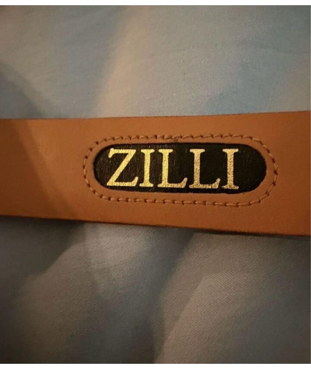 ZILLI Красный ремень из кожи аллигатора, фото 3
