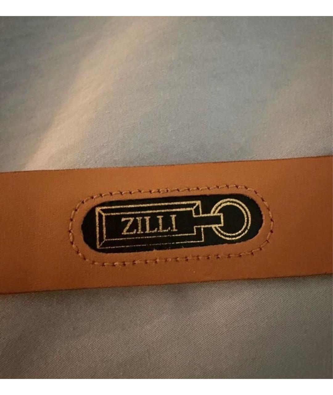 ZILLI Красный ремень из кожи аллигатора, фото 2