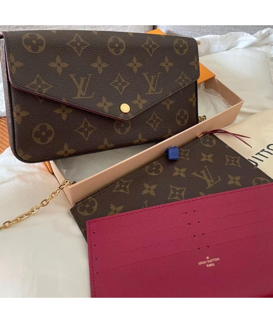 LOUIS VUITTON Коричневая сумка через плечо из канвы, фото 4