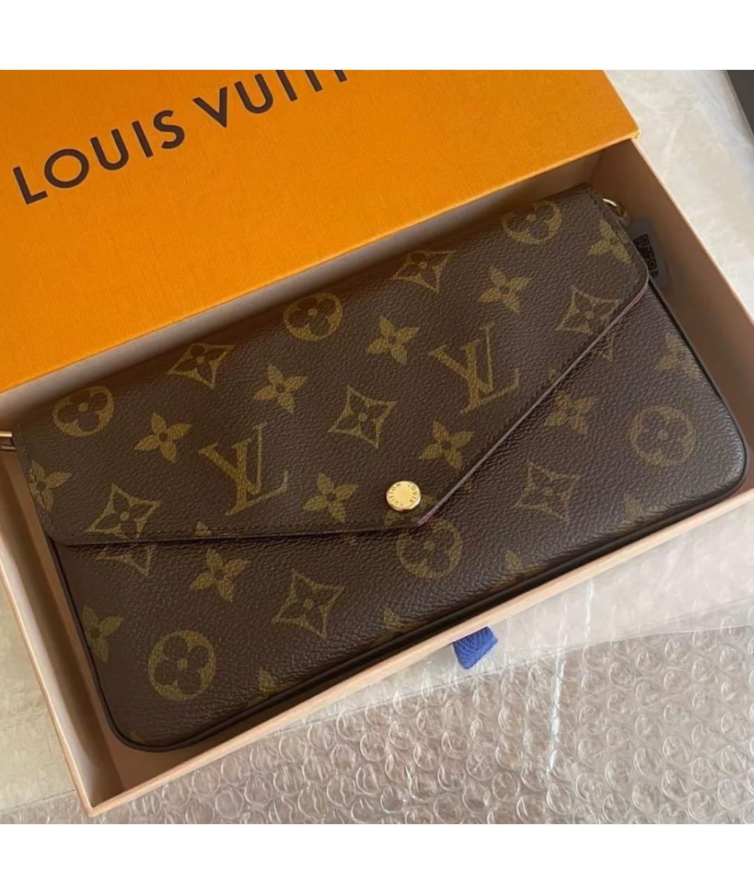 LOUIS VUITTON Коричневая сумка через плечо из канвы, фото 3
