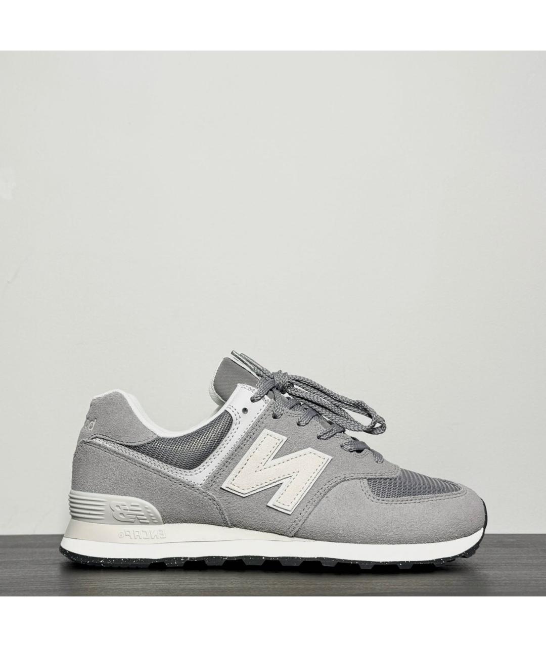 NEW BALANCE Серые замшевые кроссовки, фото 5