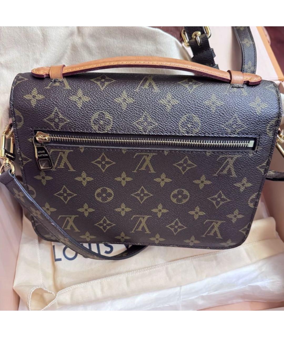 LOUIS VUITTON Коричневая сумка через плечо из канвы, фото 4