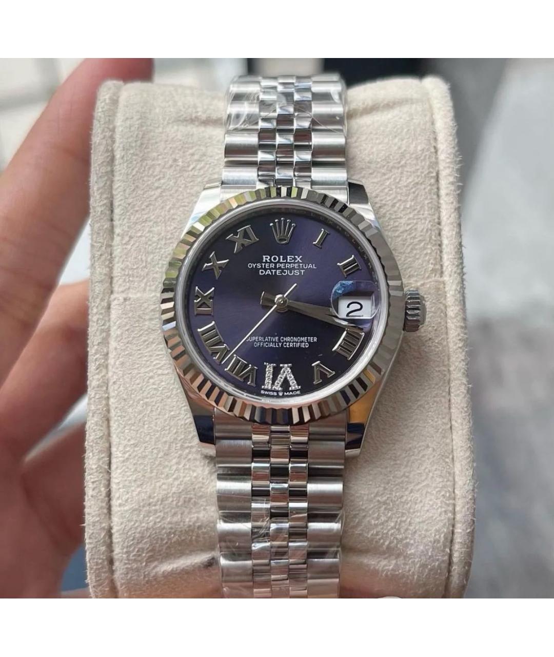 ROLEX Серебряные часы из белого золота, фото 4