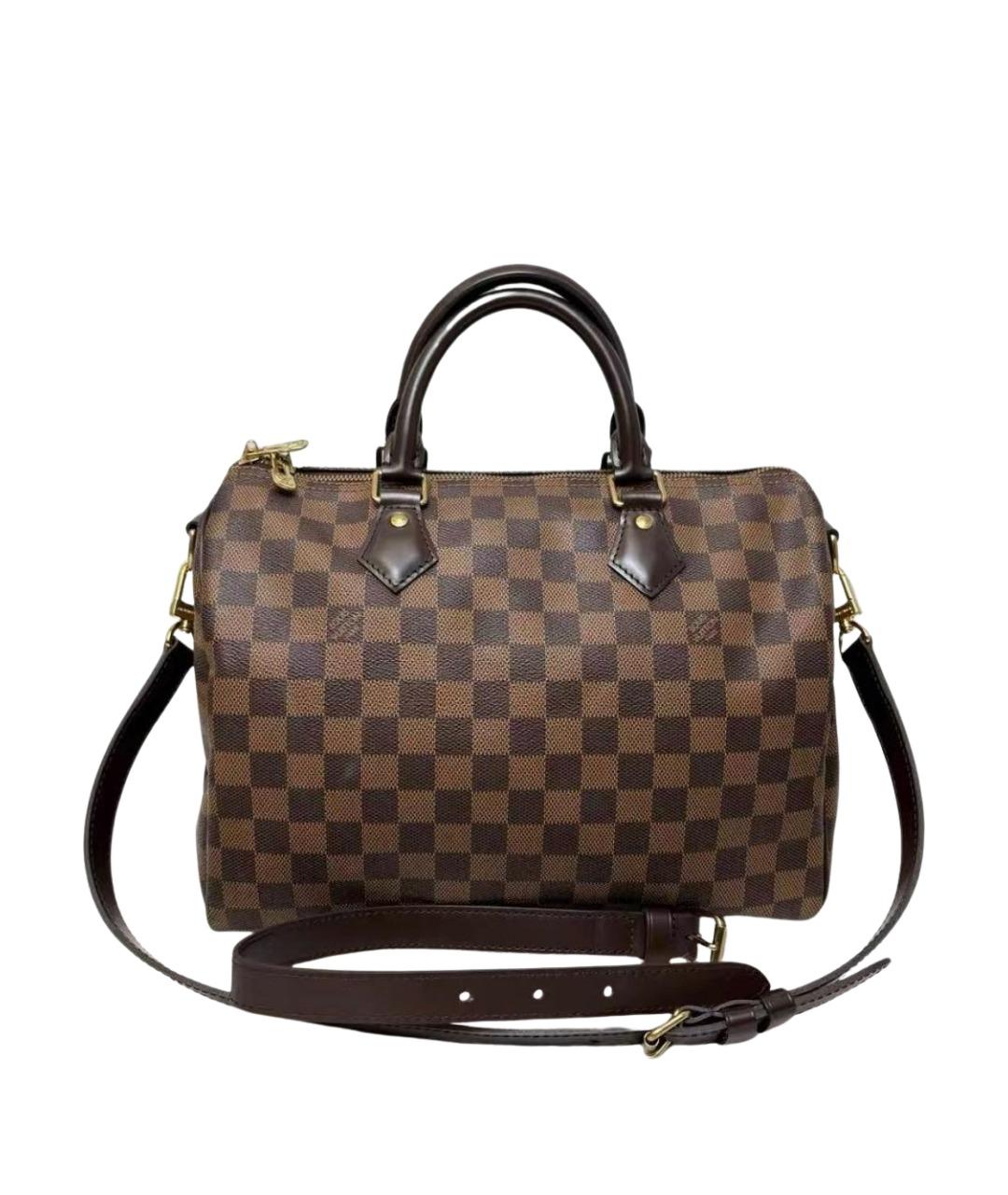 LOUIS VUITTON Коричневая сумка с короткими ручками из канвы, фото 1