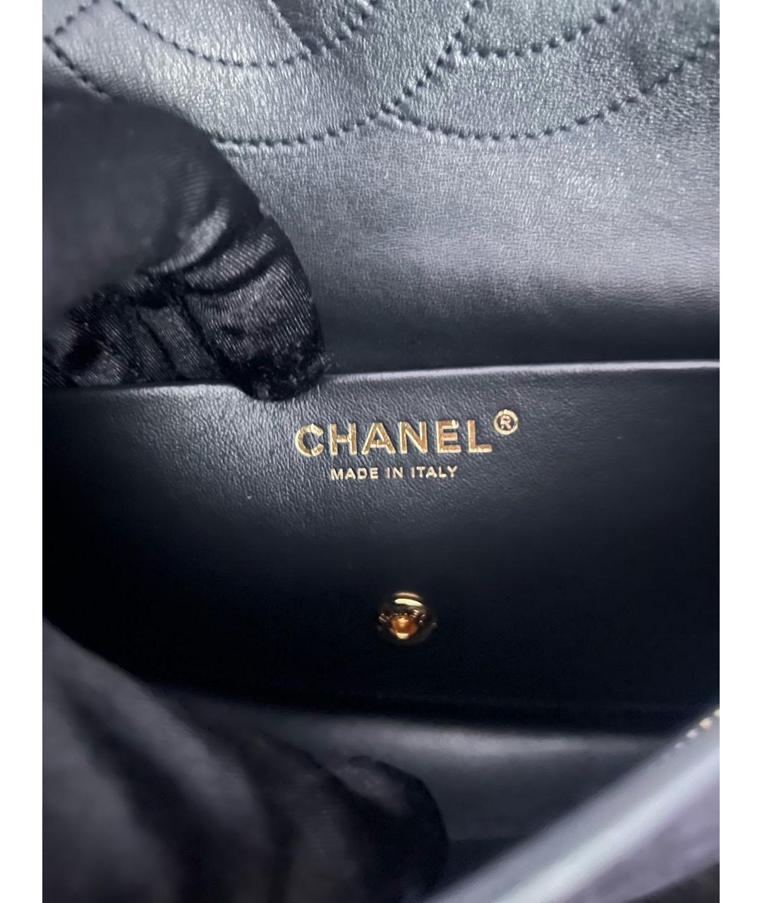 CHANEL Черная замшевая сумка с короткими ручками, фото 5