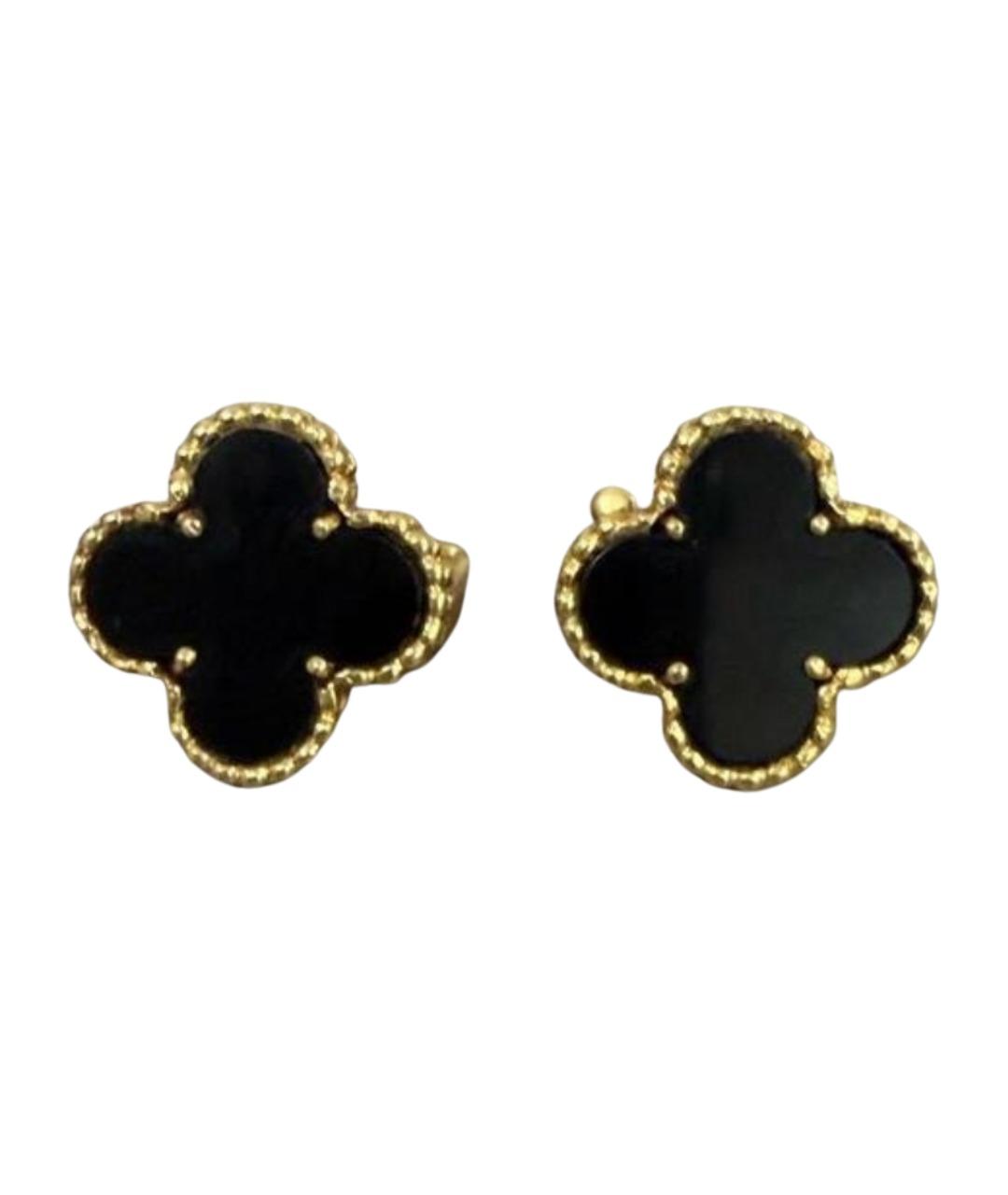 VAN CLEEF & ARPELS Черные серьги из желтого золота, фото 1
