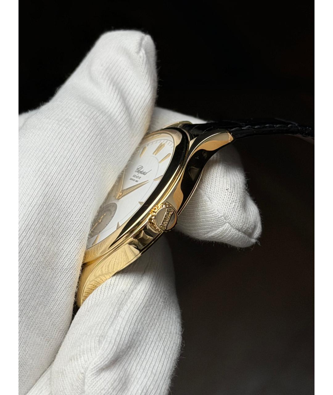 CHOPARD Белые часы из желтого золота, фото 4