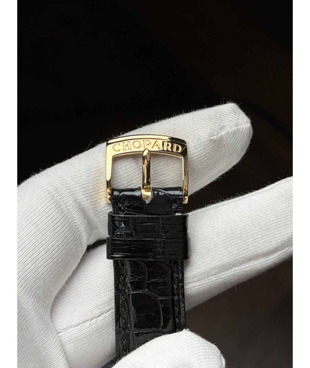 CHOPARD Белые часы из желтого золота, фото 7