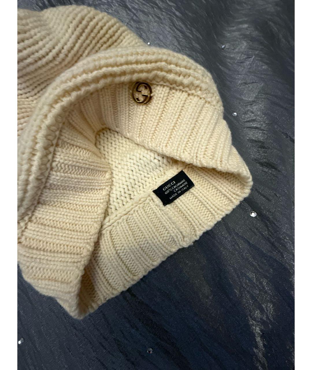 GUCCI Бежевая кашемировая шапка, фото 4